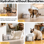 Dual-Tank Automatic Cat Water Fountain