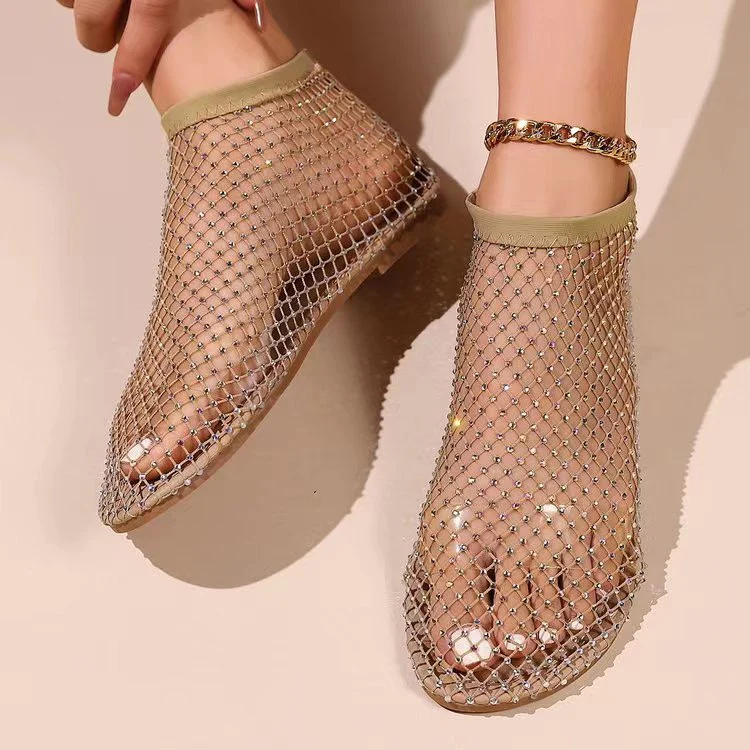 omen's Rhinestone Flat