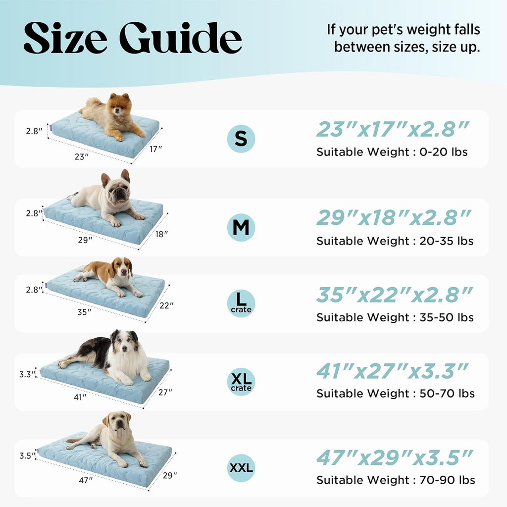 Orthopedic Cooling Dog Bed with Washable Cover