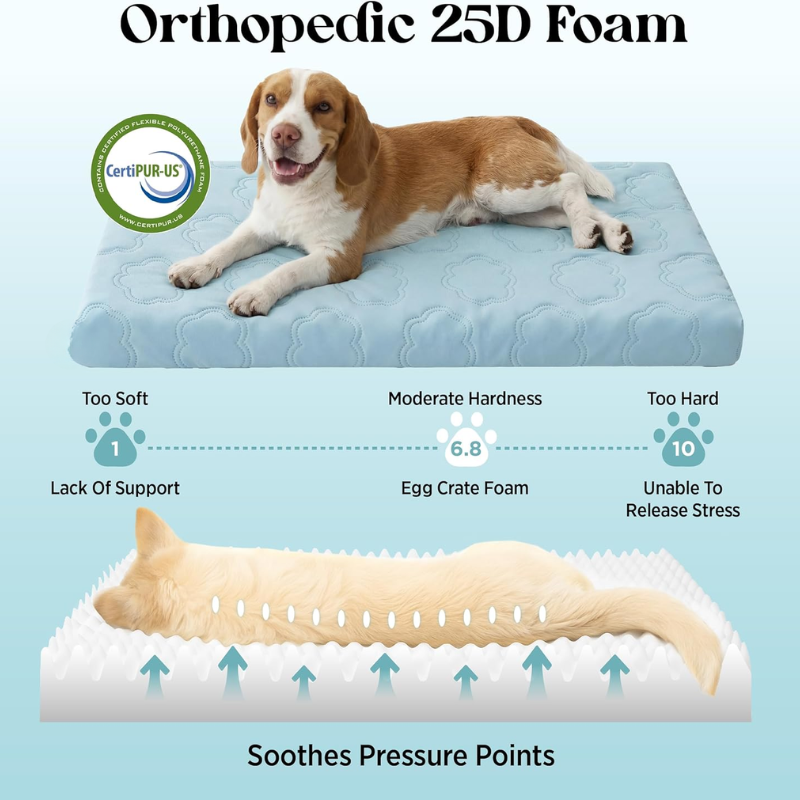 Orthopedic Cooling Dog Bed with Washable Cover