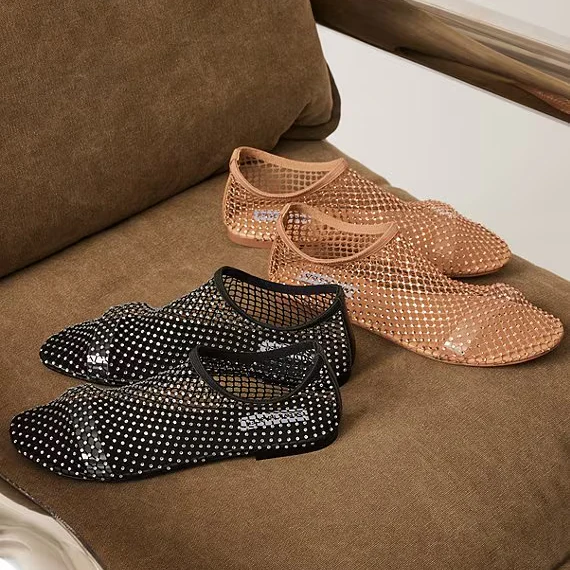 omen's Rhinestone Flat